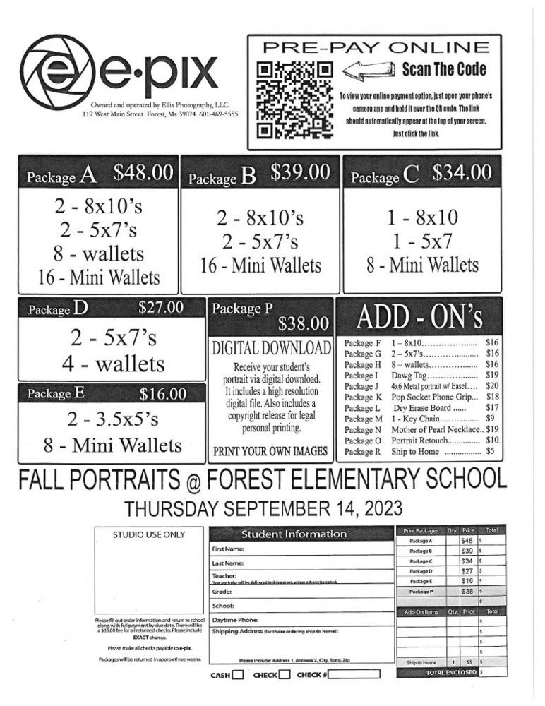 Picture Day Forest Elementary School