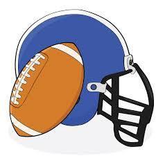 Football and helmet