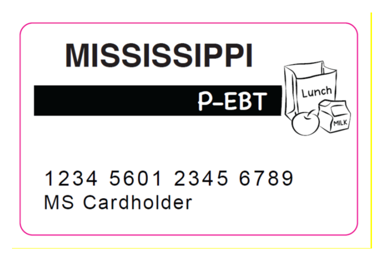 Mississippi P-EBT 1234560123456789 MS Cardholder