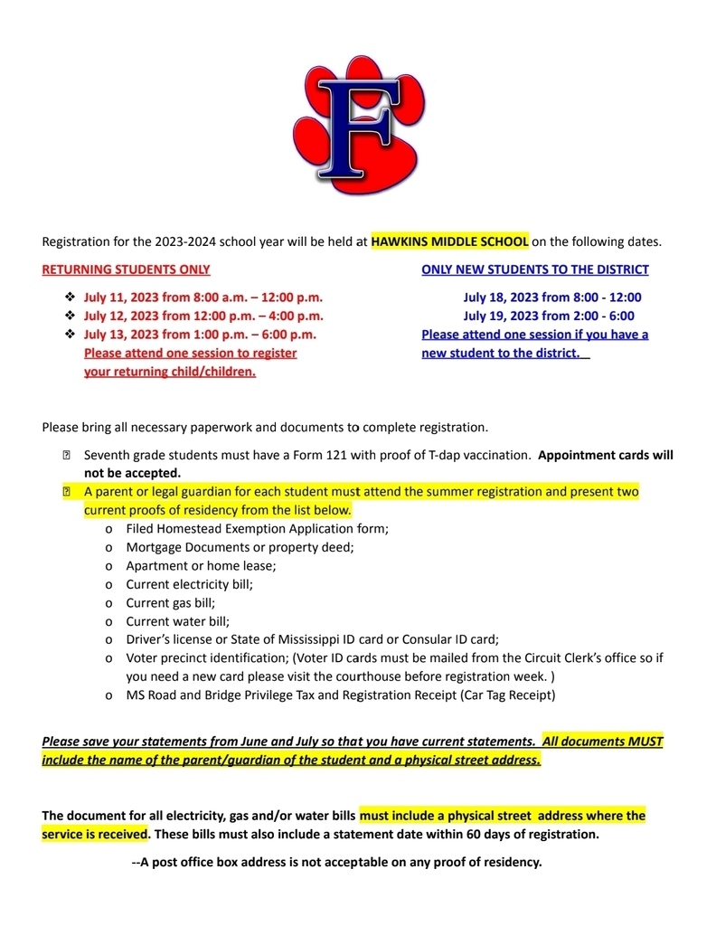 Registration Letter
